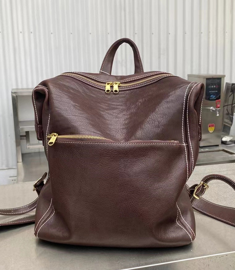 Premium Italian Leather Backpack for Women - Stylish & Durable Travel, Work & Everyday Use