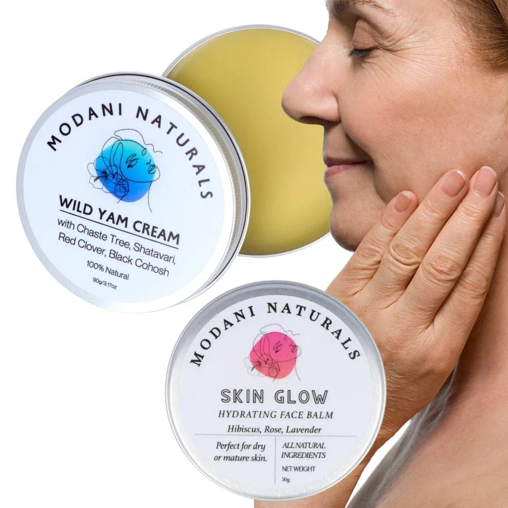 Modani Wild Yam & Skin Glow Bundle - Natural Skin Brightening & Radiance Boosting Set for Women | Perfect for Daily Skincare & Nighttime Routine