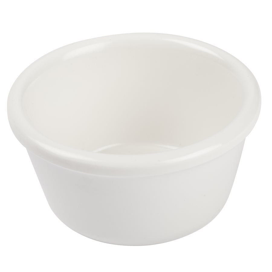Winco 2 Oz White Melamine Ramekin - Durable Small Serving Bowl for Desserts, Dips, Sauces & Condiments | Perfect for Restaurants, Catering & Home Use