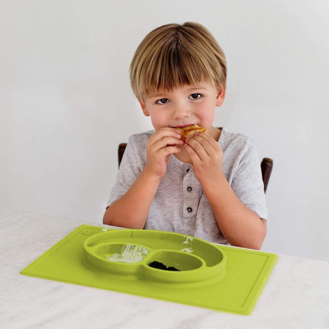 Ezpz Happy Mat - Silicone Suction Plate for Toddlers & Kids - Non-Slip, BPA-Free Baby Feeding Mat - Perfect for High Chairs, Tables & Mess-Free Mealtime