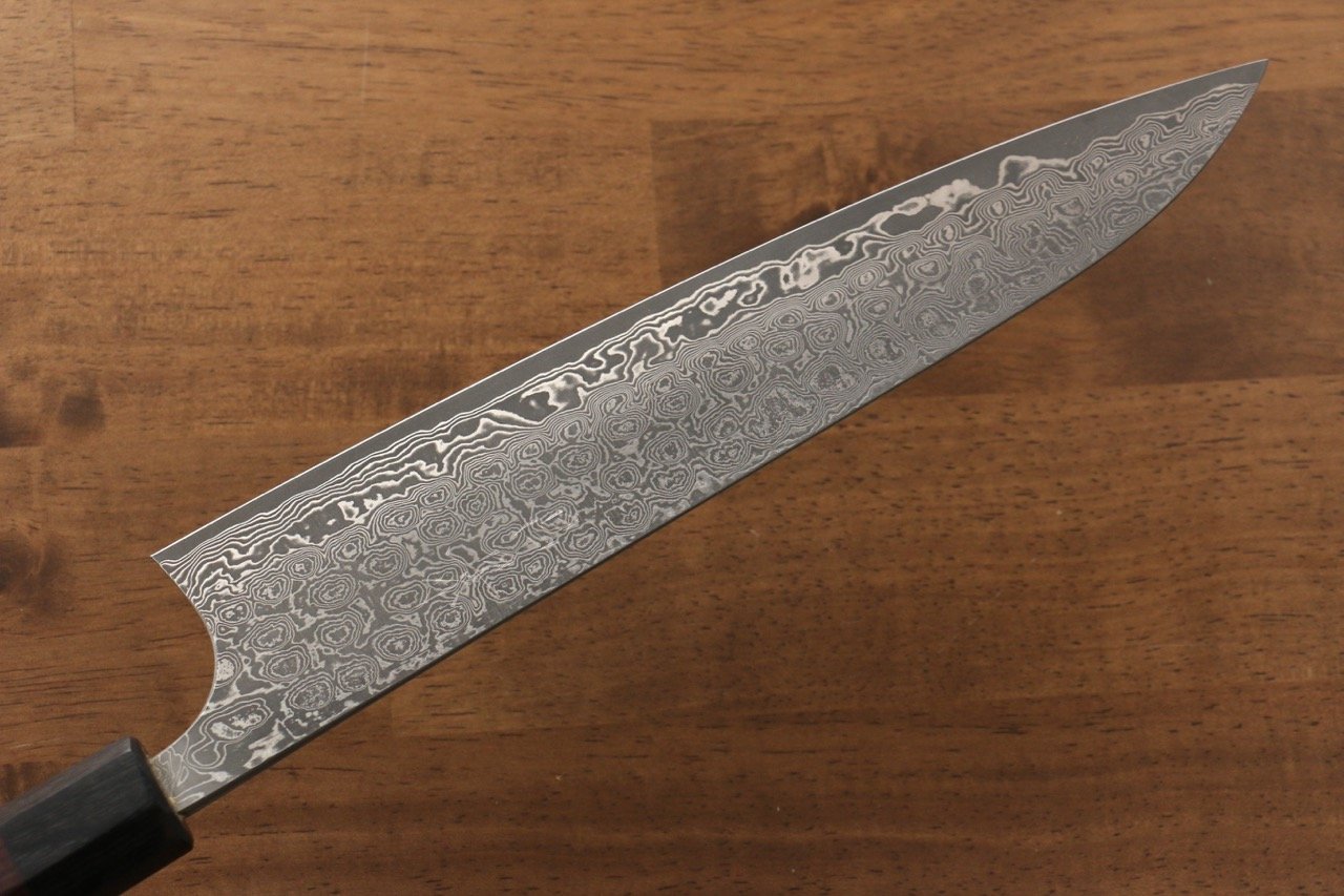 Masakage Kumo VG10 Damascus Gyuto Japanese Chef Knife 240mm with Premium Shitan Handle - Perfect for Sushi, Meat Slicing & Professional Kitchen Use
