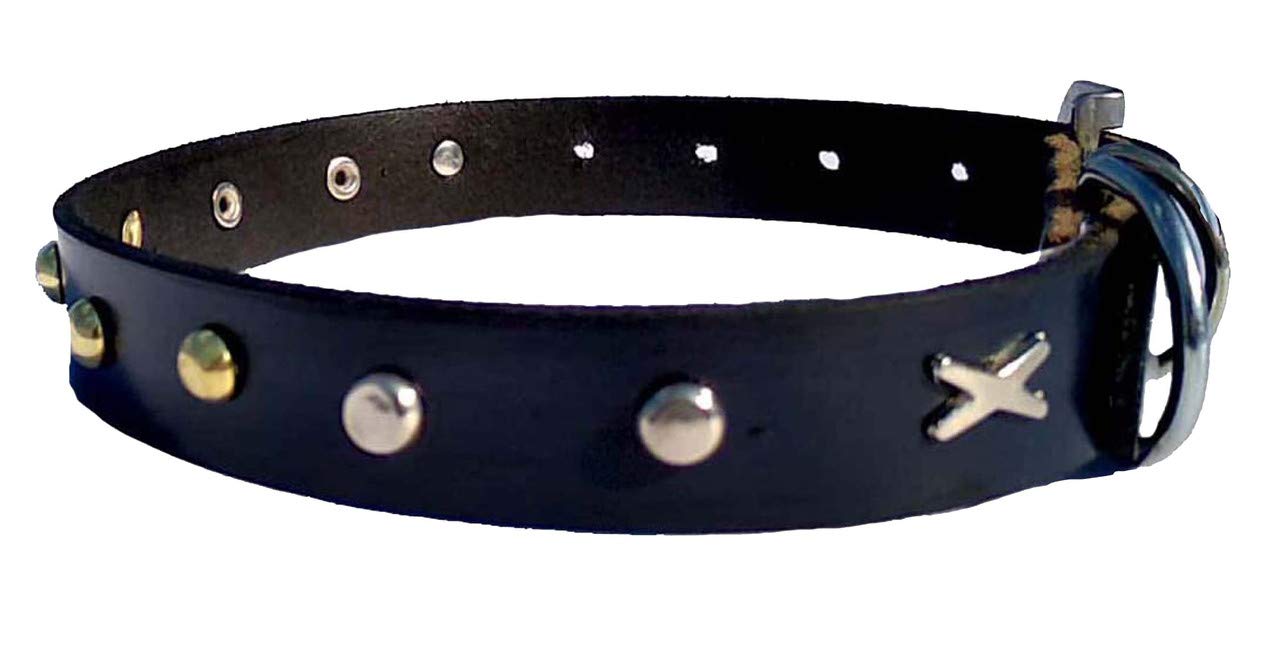 Premium Black Leather Dog Collar for Large Dogs - Adjustable & Durable Pet Neck Belt for Walking, Training, and Outdoor Adventures