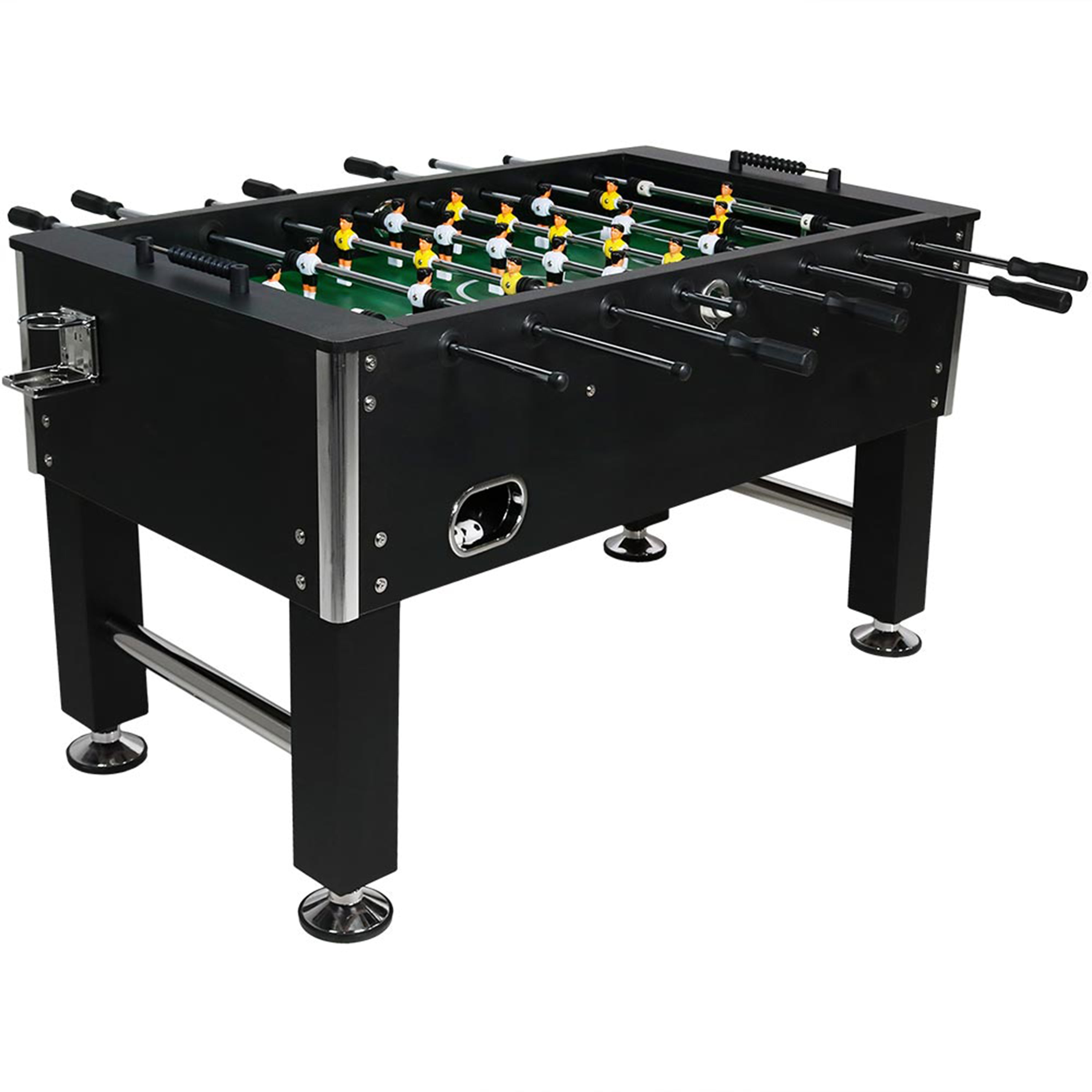 Sunnydaze 55-Inch Premium Foosball Table with 4 Drink Holders - Perfect for Game Rooms, Basements, and Family Entertainment