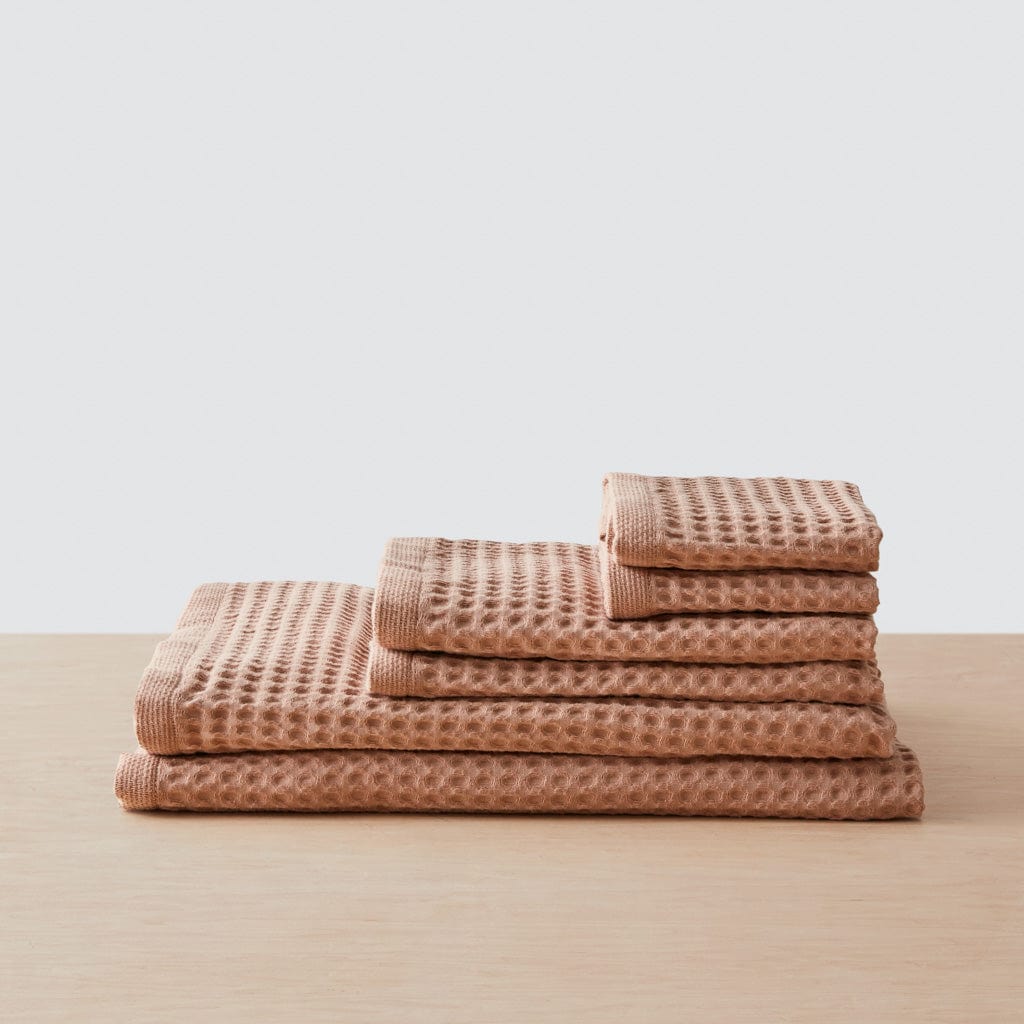 Mara Organic Waffle Bath Towel Set - 100% Cotton, Ultra Soft & Absorbent - Perfect for Spa, Bathroom & Luxury Home Use