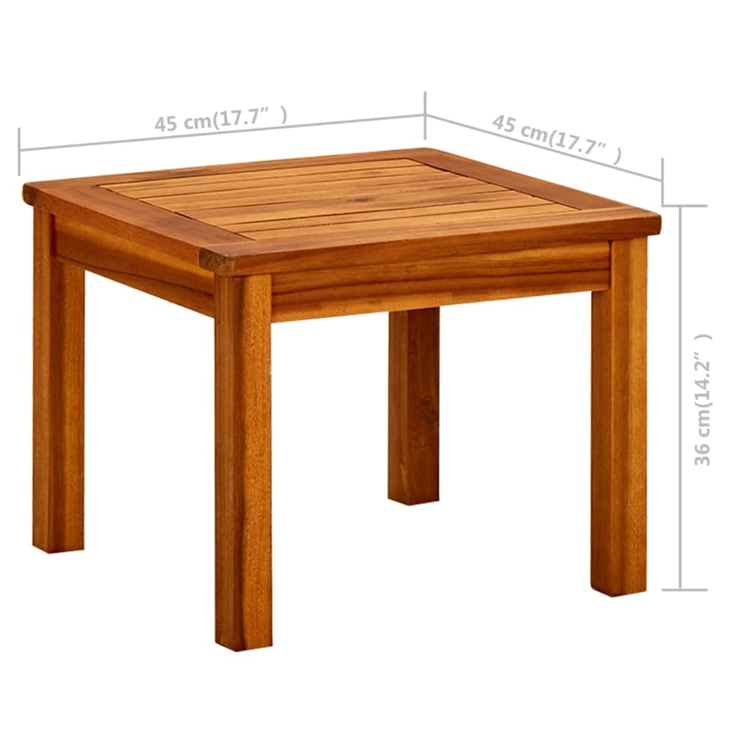 vidaXL Solid Acacia Wood Outdoor Coffee Table - Rustic Side Table for Front Porch, Deck, Patio & Garden Furniture | Perfect for Outdoor Relaxation & Entertaining