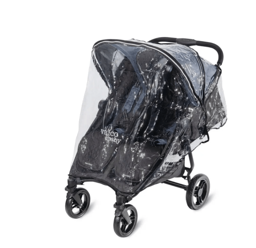 Valco Slim Twin Rain Cover - Waterproof Stroller Rain Cover for Babies & Toddlers - Perfect for Outdoor Walks, Shopping, and Travel in All Weather Conditions