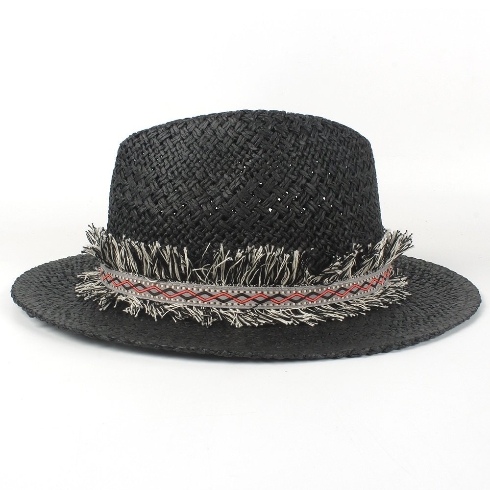 Stylish Panama Hat with Tassel for Women & Men - Beach & Outdoor Sun Protection