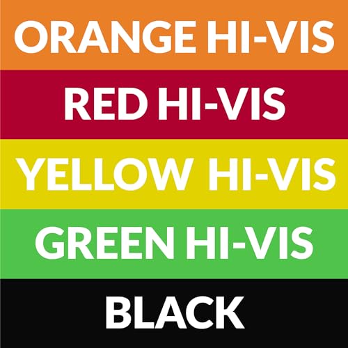 Black + Green Hi Vis + Yellow Hi Vis + Red Hi Vis + Orange Hi Vis (5 Pairs)