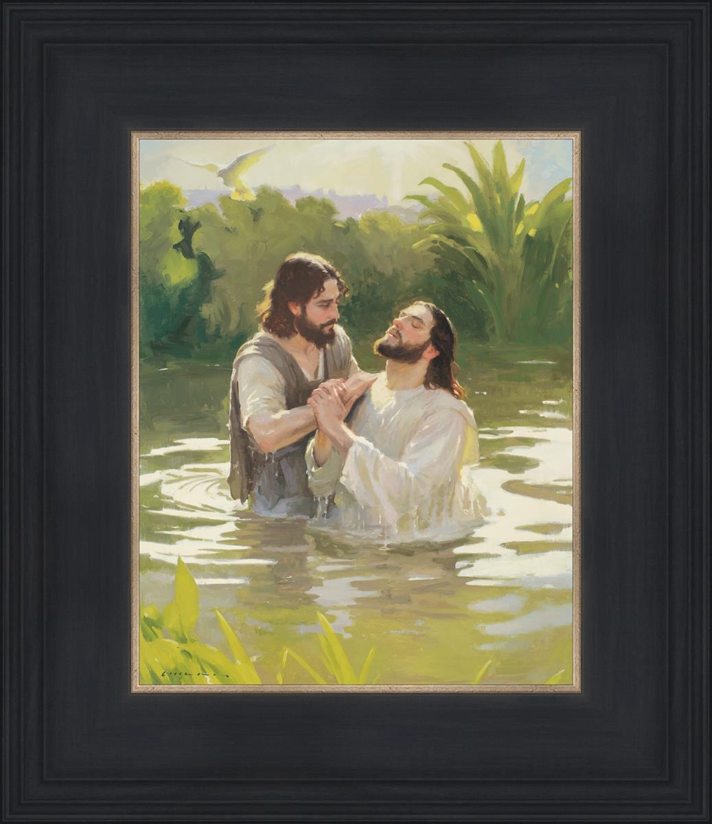 Baptism of The Savior - Religious Christian Wall Art for Home & Church Decor - Perfect for Baptism Ceremonies & Spiritual Inspiration