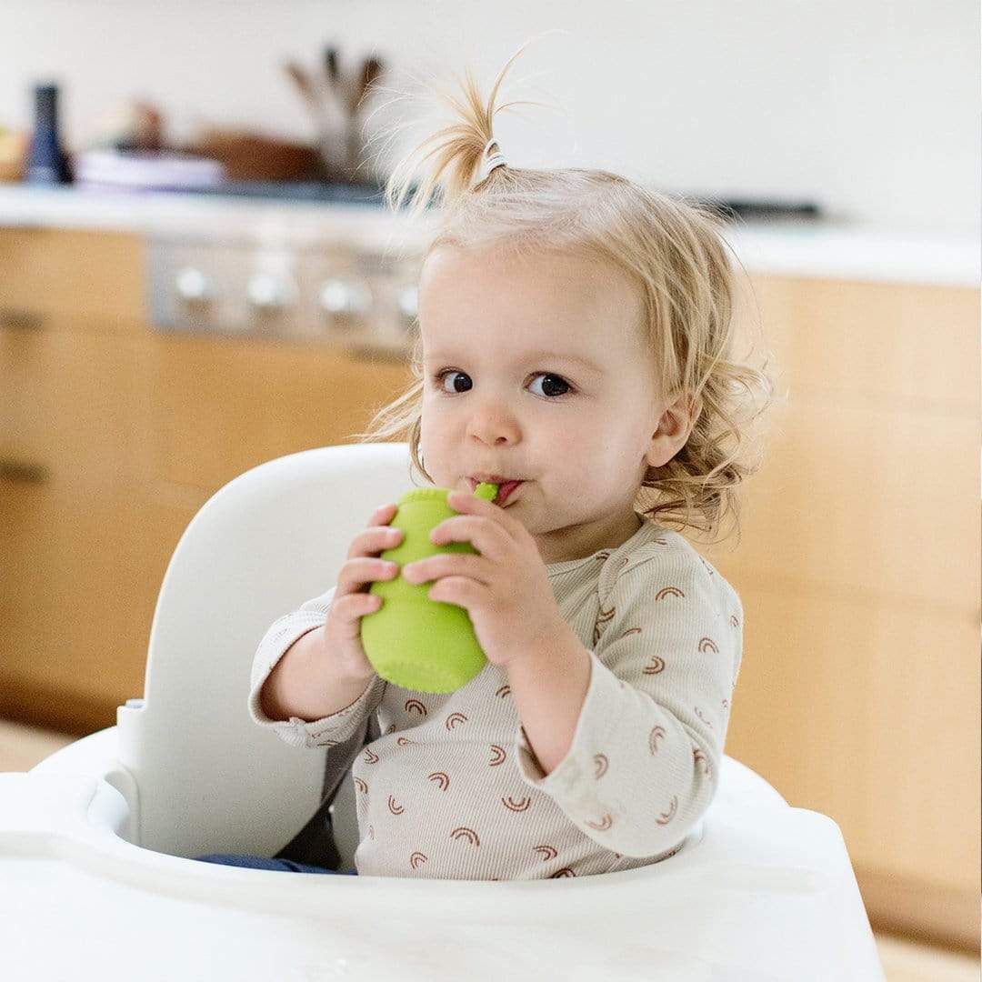 EZPZ Mini Cup with Straw - Toddler Sippy Cup Training System for Babies & Kids - Perfect for Learning to Drink Independently at Home or On-the-Go
