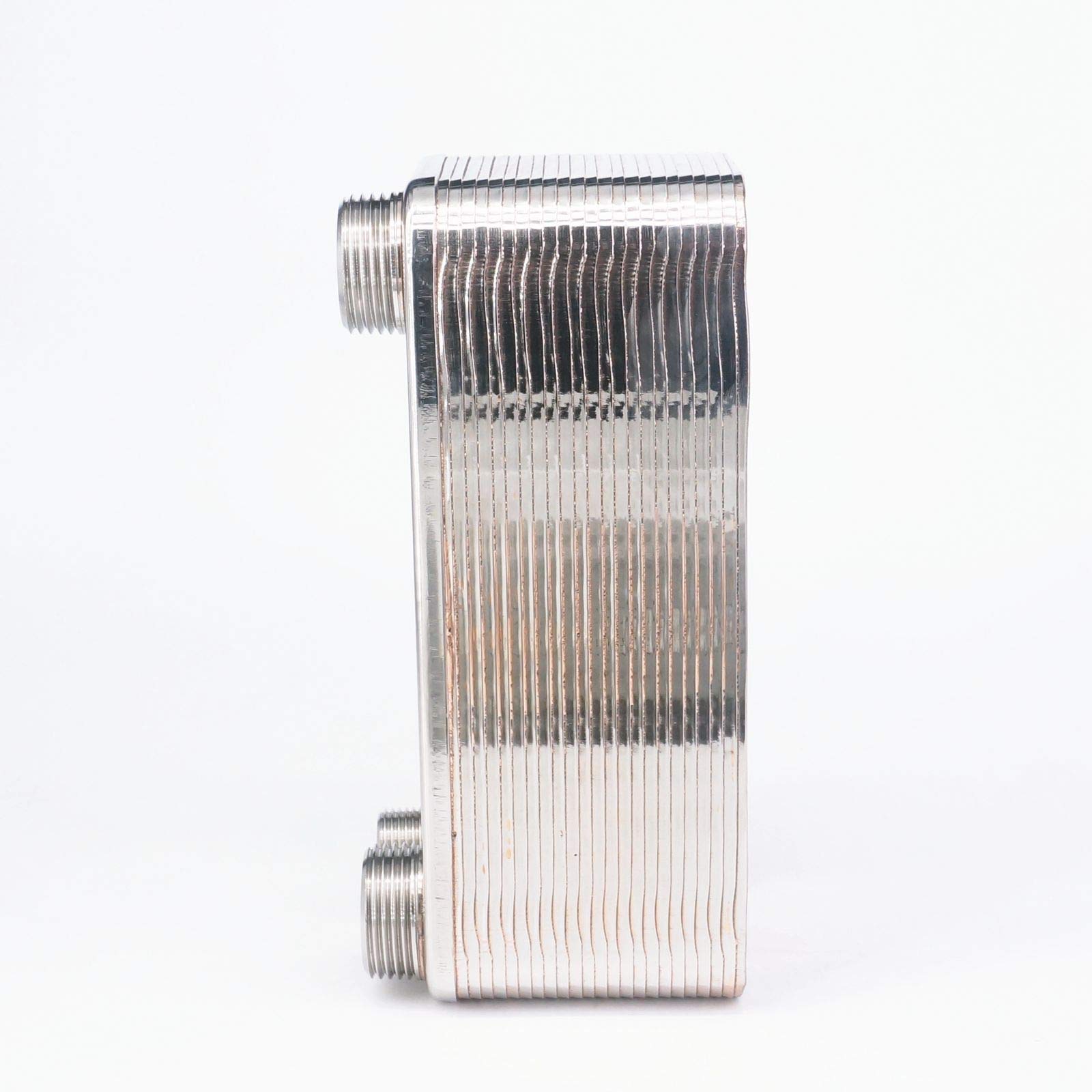 24 Plate Stainless Steel Wort Chiller - SUS 304 Homebrew Heat Exchanger for Beer & Wine Making - Perfect for Home Brewing, Craft Beer Production, and Winemaking