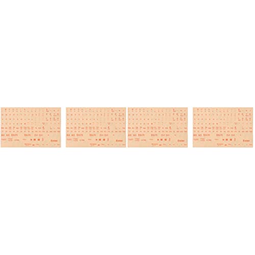 SOLUSTRE Purple Keyboard Stickers - 4 Sheets with English & Russian Letters for Laptop & Computer (Perfect for Multilingual Typing, Coding, and Office Work)