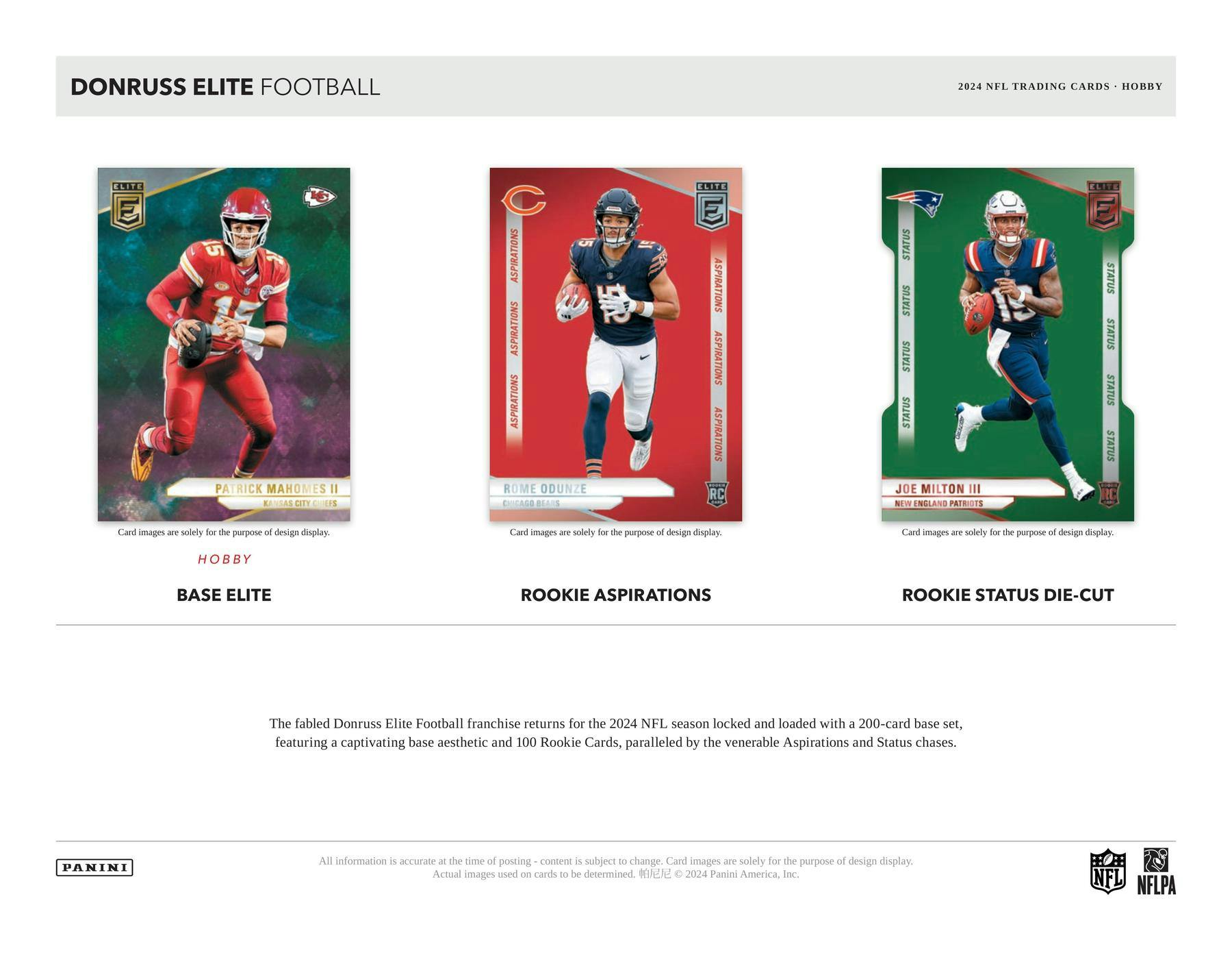2024 Panini Donruss Elite Football Hobby Box - 24 Packs with Autographs & Memorabilia Cards - Perfect for NFL Collectors & Fantasy Football Fans (Game Day, Trading, Display)
