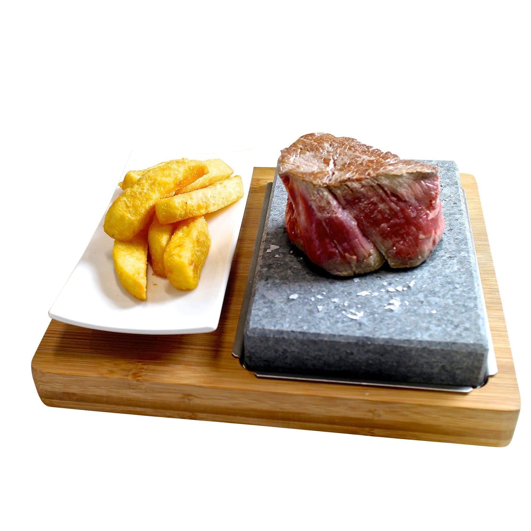 Premium Black Lava Rock Grill Set for Steak & BBQ - Natural Volcanic Stone Cooking Grid - Perfect for Outdoor Camping, Backyard Parties & Gourmet Home Dining
