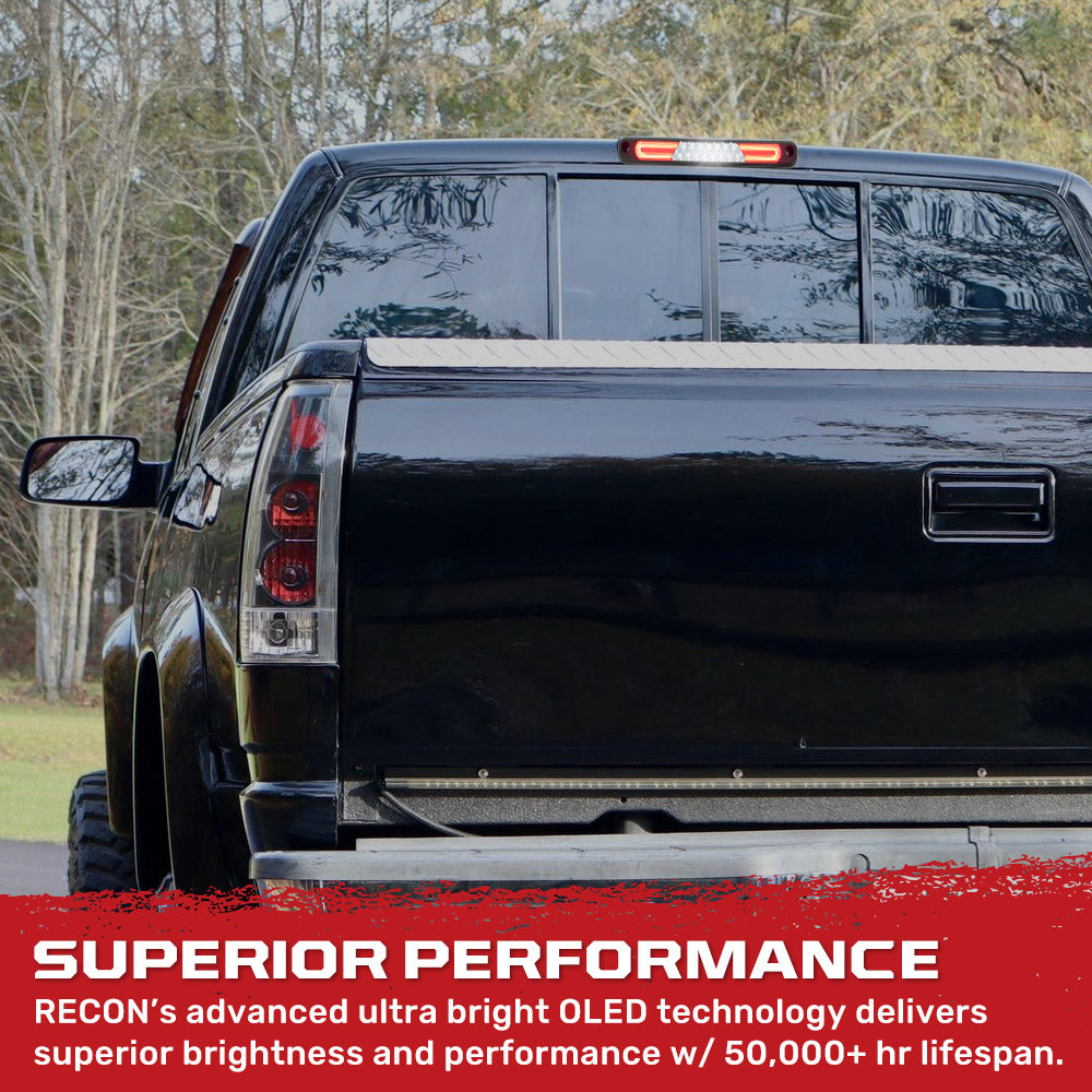 94-98 GMC Sierra & Chevy Silverado Ultra Bright LED Third Brake Light Kit with Smoked Lens - Enhanced Visibility & Safety for Pickup Trucks