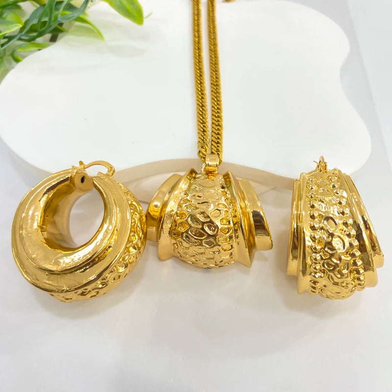 24K Gold African Necklace for Women - Elegant Tribal Jewelry Gift for Her - Perfect for Weddings, Parties & Special Occasions