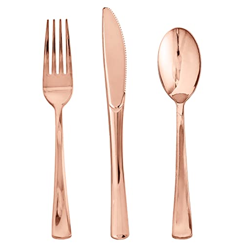 Rose Gold Plastic Cutlery