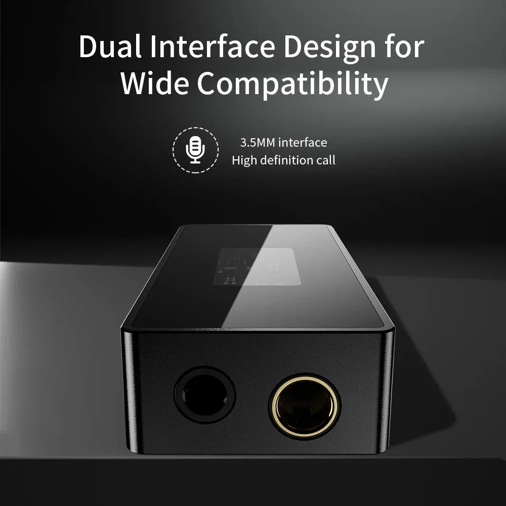 TRN Black Pearl Dual CS43131 Portable USB DAC/AMP Headphone Amplifier - High Resolution Audio for Music Lovers, Gamers & Audiophiles (Perfect for Travel, Office & Home Use)
