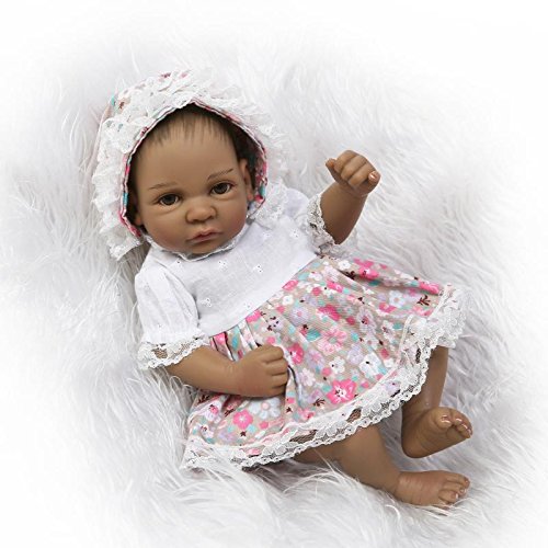 Anano 10 Inch Realistic African American Reborn Baby Doll - Lifelike Silicone Full Body Newborn Girl Doll for Collectors & Gift Giving | Perfect for Nursery Decor, Playtime & Therapy Use