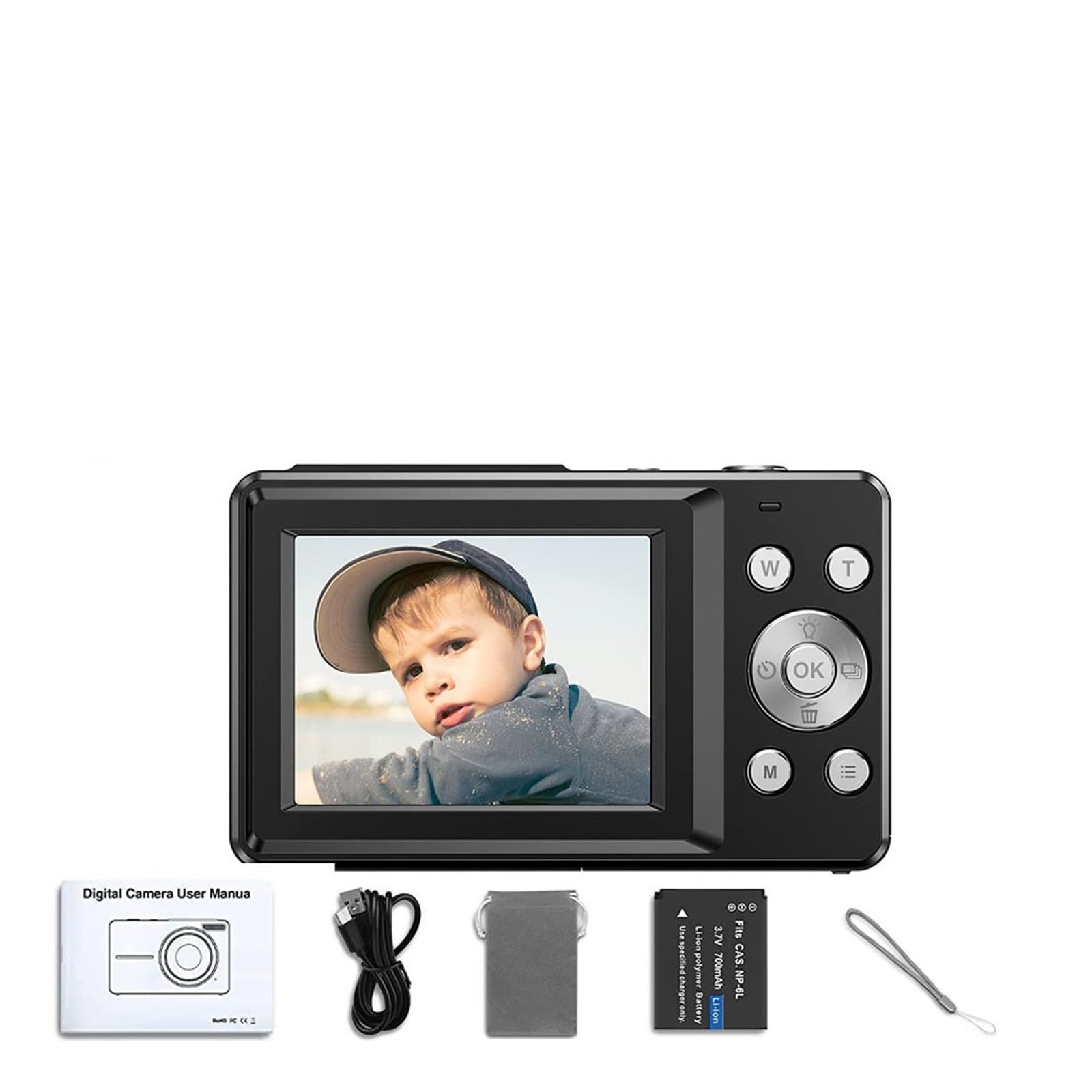 MZZYG 4K Digital Video Camera with 16X Zoom - Portable Vlogging Camera for YouTube, Travel & Family Events - HD Photography Camcorder for Kids, Adults & Beginners (Black) - Perfect for Vlogging, Home Movies & Outdoor Adventures