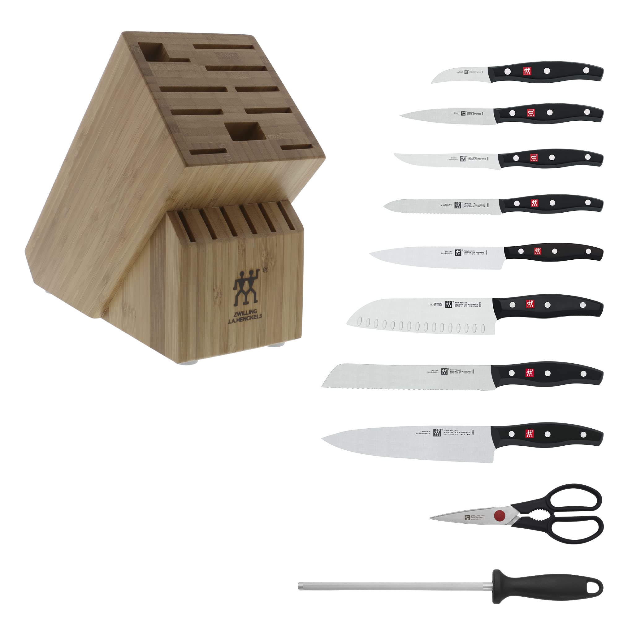ZWILLING Twin Signature 11-Piece German Knife Set with Block - Razor-Sharp Professional Kitchen Knives Made in Germany | High-Performance Special Formula Steel | Dishwasher Safe | Perfect for Home Chefs, Cooking Enthusiasts & Professional Kitchens