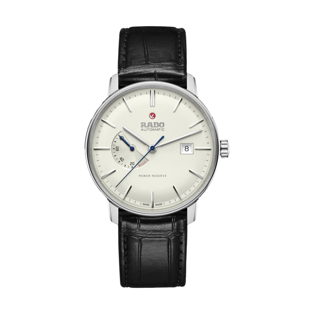 Coupole Classic Automatic Watch with Power Reserve - 41mm White Dial Men's Dress Watch for Business & Formal Occasions