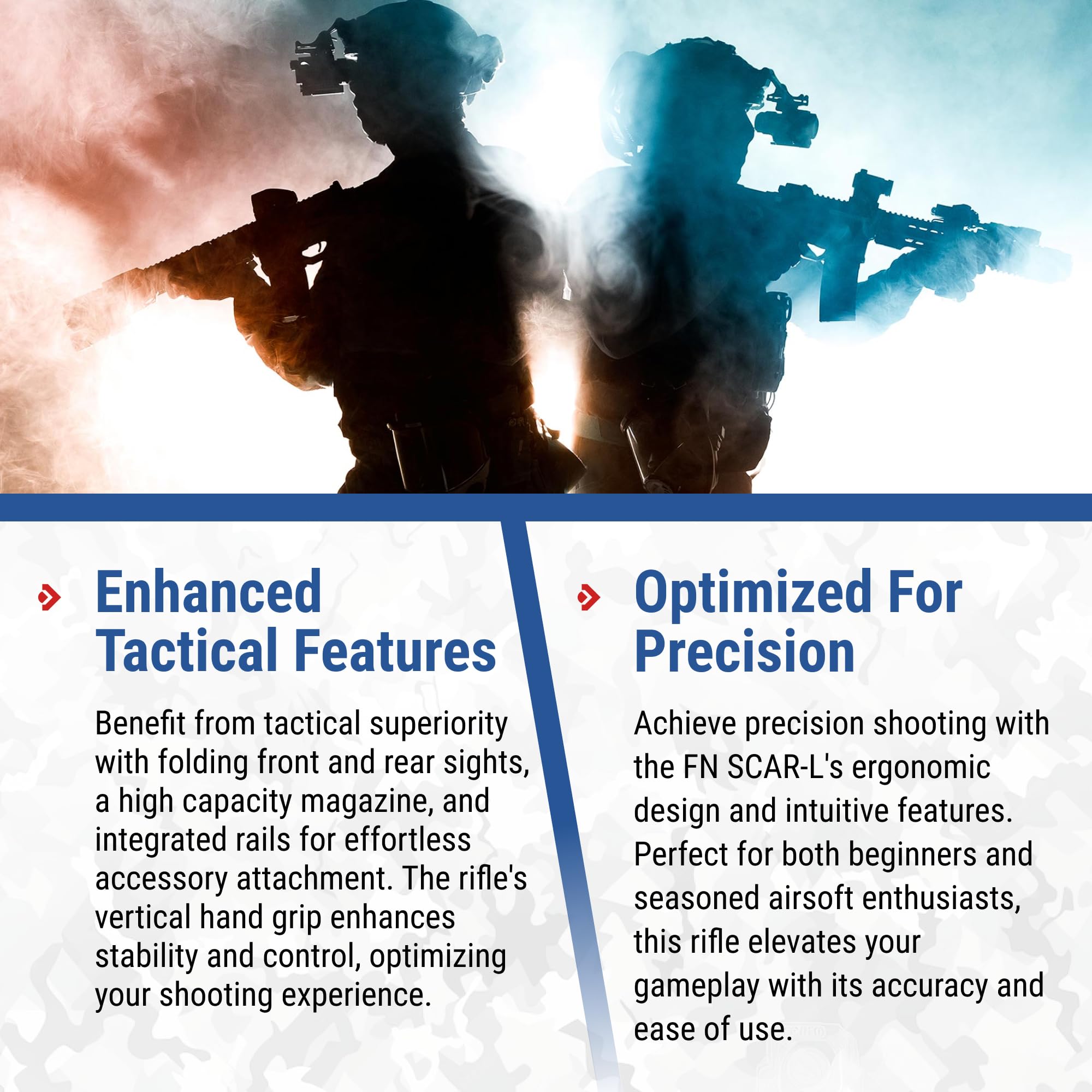 Soft Air SCAR-L Licensed Full Size Spring Powered Airsoft Rifle - Realistic Tactical Training & Outdoor Shooting Games