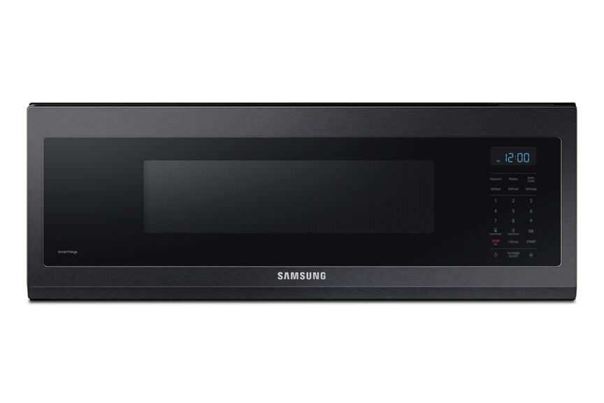 Samsung ME11A7510DG/AC 1.1 Cu.Ft. 400 CFM Black Stainless Steel Over-the-Range Microwave Oven - Perfect for Small Kitchens & Modern Home Cooking