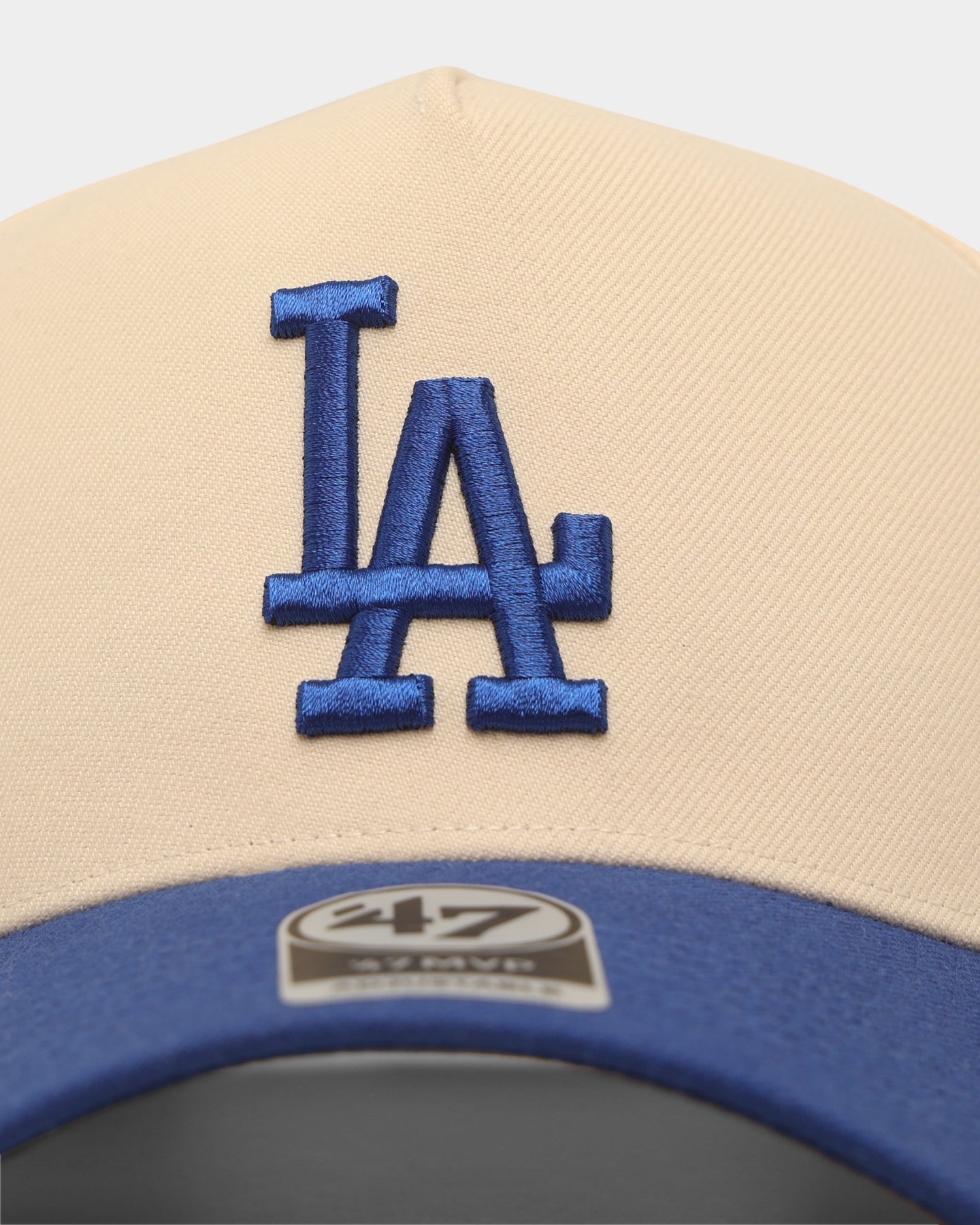47 Brand Los Angeles Dodgers 'Off White/Team Logo' MVP DT Snapback Hat - Adjustable Baseball Cap for Men & Women - Perfect for Game Day, Sports Events & Casual Wear