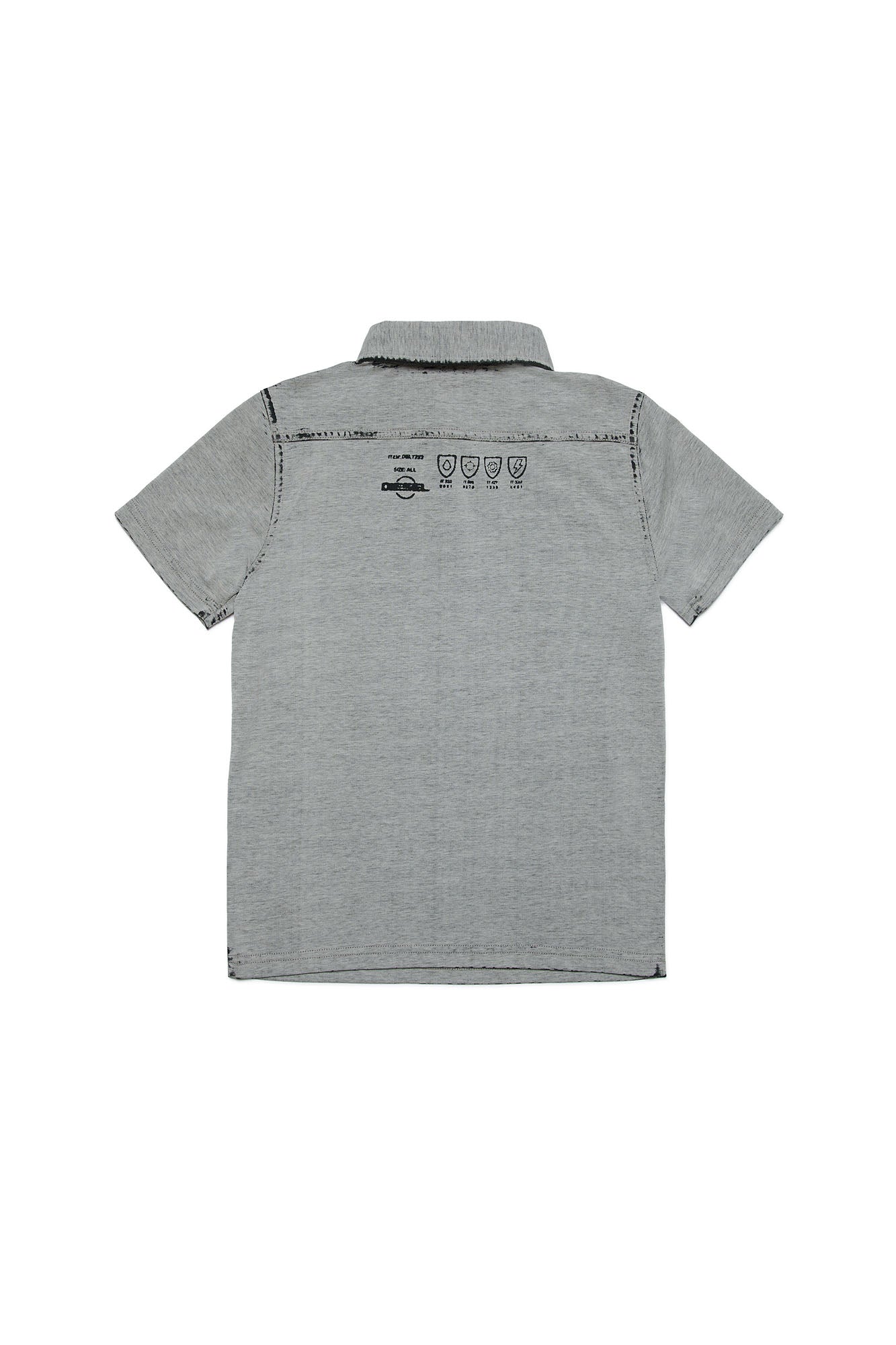 Diesel Men's Grey Polo Shirt - Classic Casual Short Sleeve Cotton Tee for Everyday Wear, Work & Weekend Outings