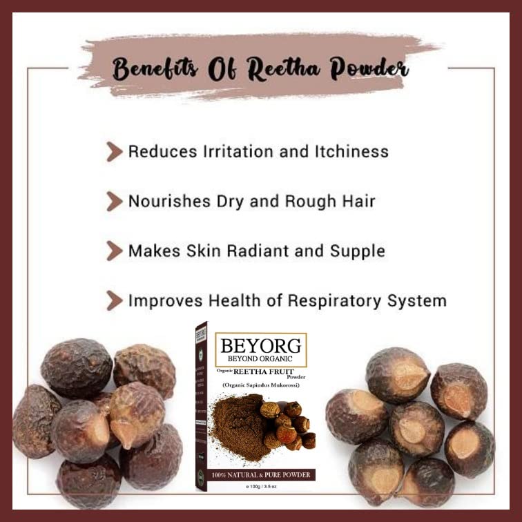 Natural Reetha Powder & 100% Pure Rose Petal Powder Combo Pack (200g) - Organic Hair Care & Skin Treatment for Shine & Glow - Perfect for DIY Shampoo, Face Masks & Aromatherapy