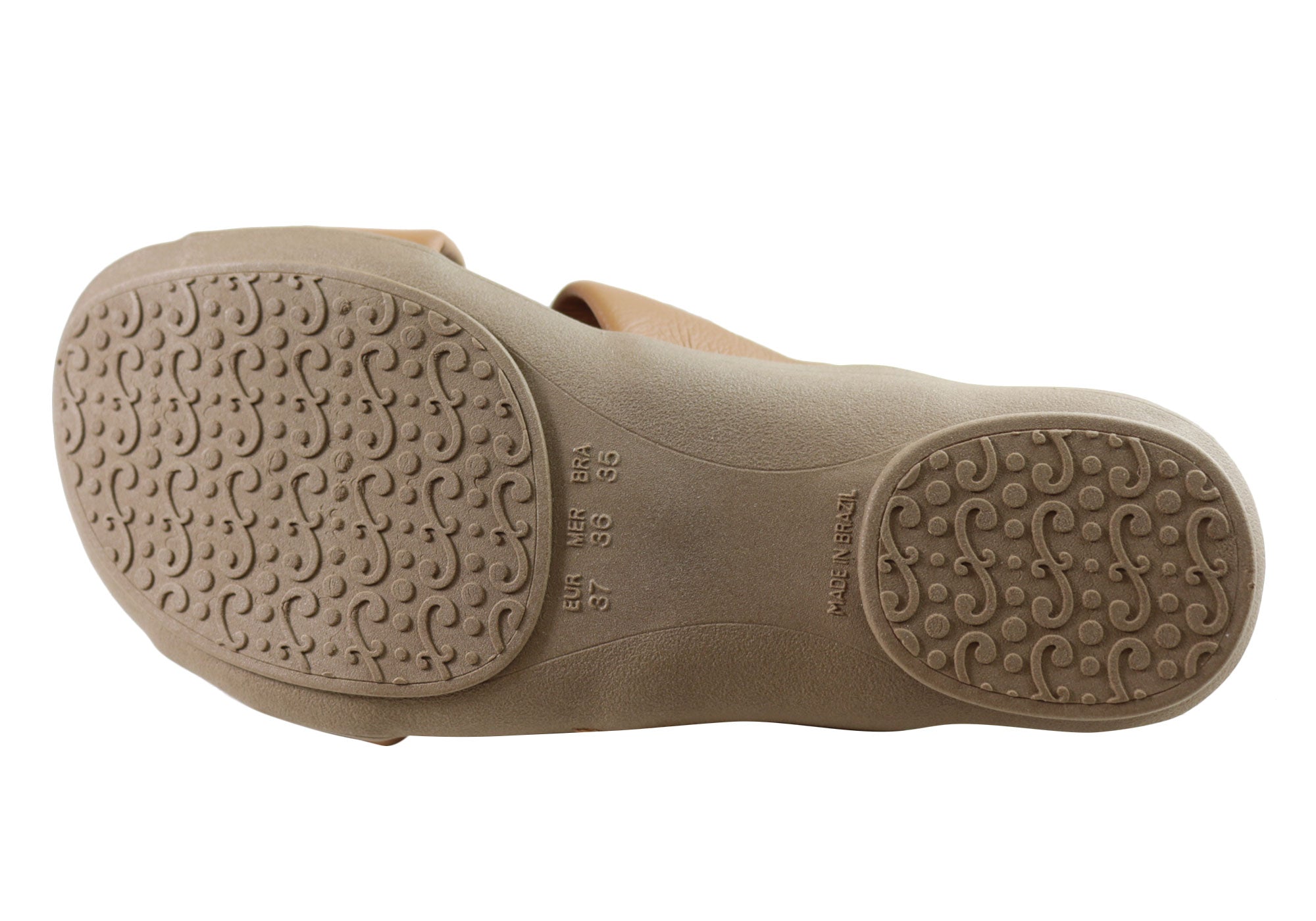 Angie Women's Comfort Leather Slides Sandals - Soft Brazilian Leather Summer Slippers for Home, Poolside & Beach Wear