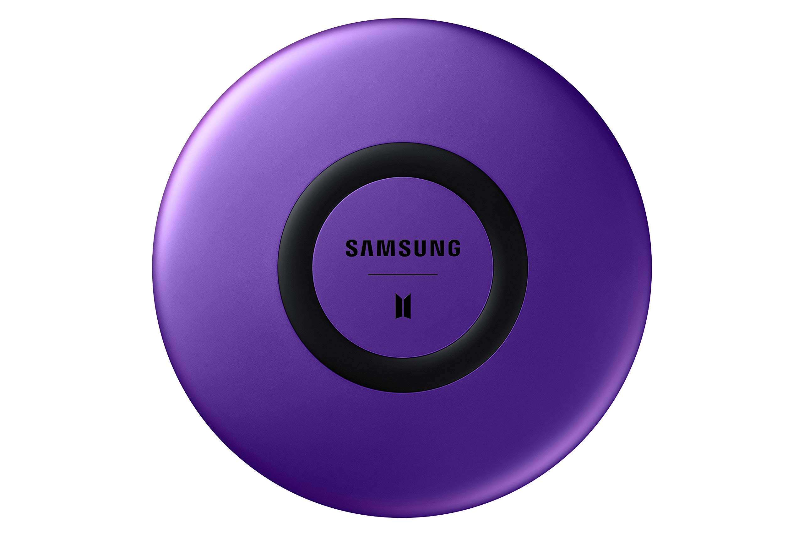 Samsung BTS Wireless Charger Pad Slim - Fast Qi-Certified Charging for Samsung Galaxy, iPhone, AirPods (EP-P1100REEGUS) - Perfect for Home, Office, Nightstand & Travel