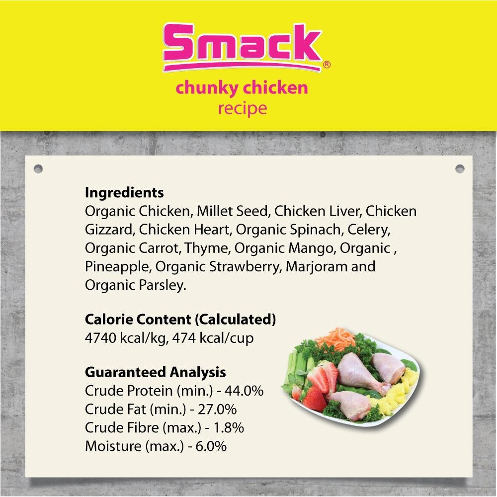 Organic Raw Dehydrated Dog Food - Grain-Free, Gluten-Free, All-Natural Chunky Chicken Recipe (8.8 oz) | Premium Raw Food for Dogs | Perfect for Sensitive Stomachs & Active Pets