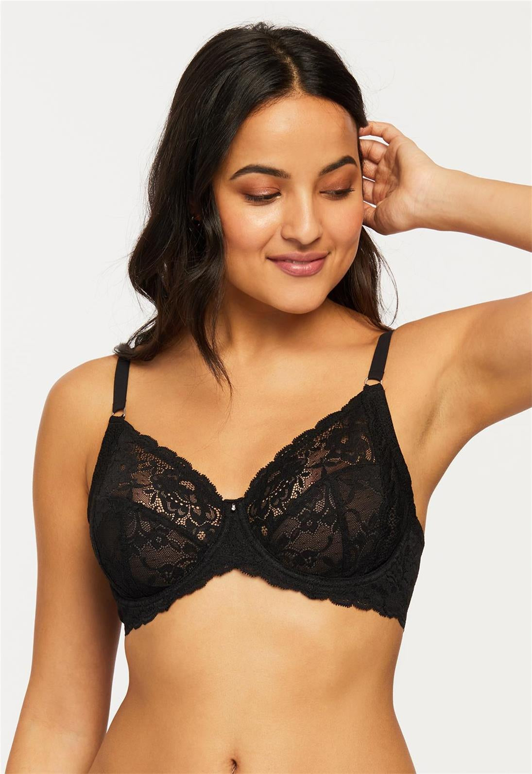 Muse Full Cup Lace Bra for Women - Comfortable Supportive Underwire Bra with Adjustable Straps - Perfect for Everyday Wear, Work & Special Occasions