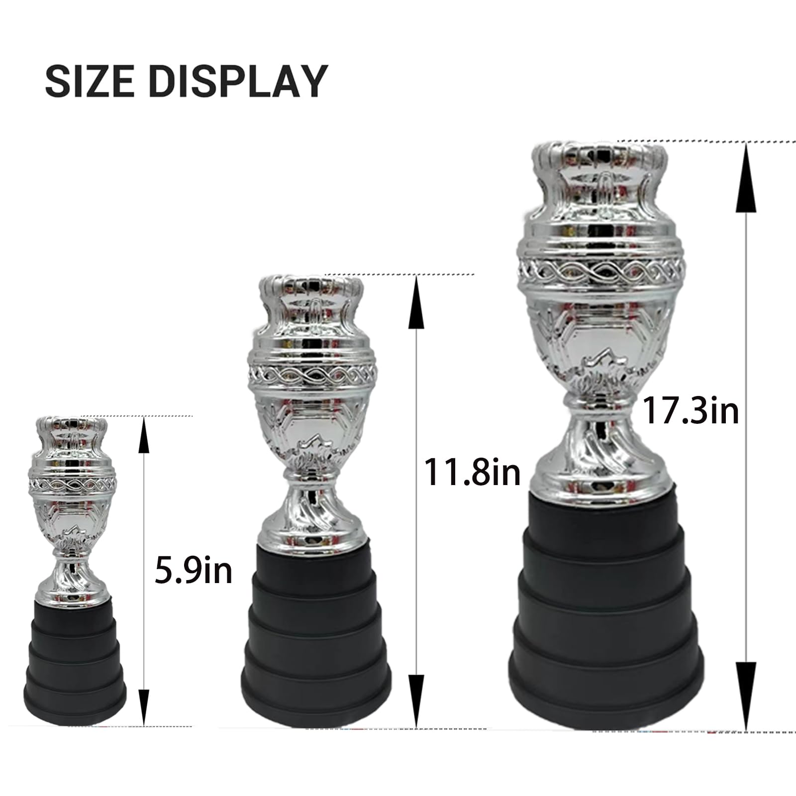 Copa America Trophy Replica - High-Quality Soccer Championship Cup, Electroplated Resin Collectible - Perfect for Office Decor, Fan Gifts, Birthday Presents & Sports Memorabilia | Ideal for Soccer Fans, Trophy Displays & Sports-Themed Parties
