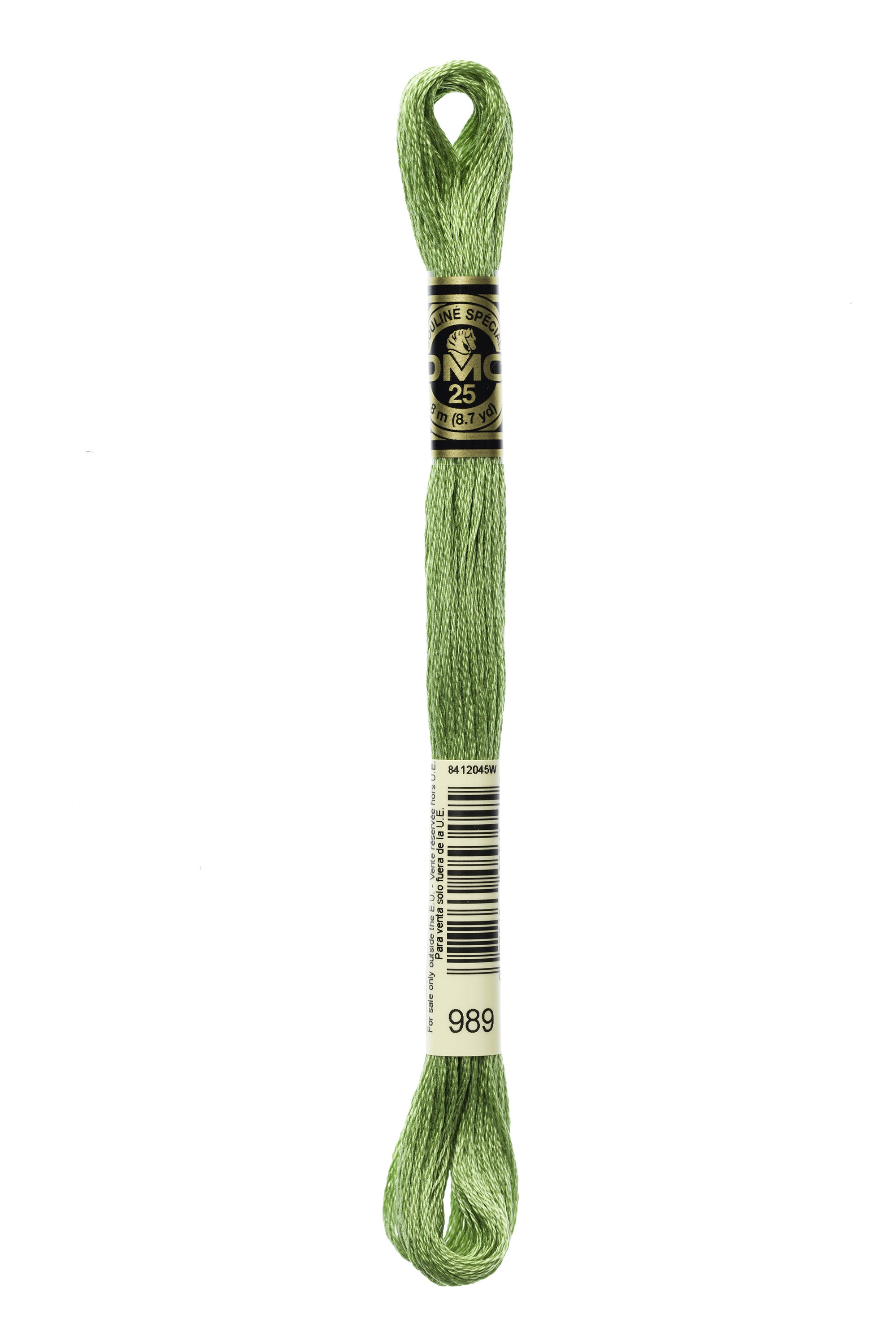 DMC 989 Premium Cotton Embroidery Floss - 6 Stranded for Cross Stitch, Needlepoint & Hand Embroidery - Perfect for DIY Crafts, Scrapbooking & Home Decor Projects