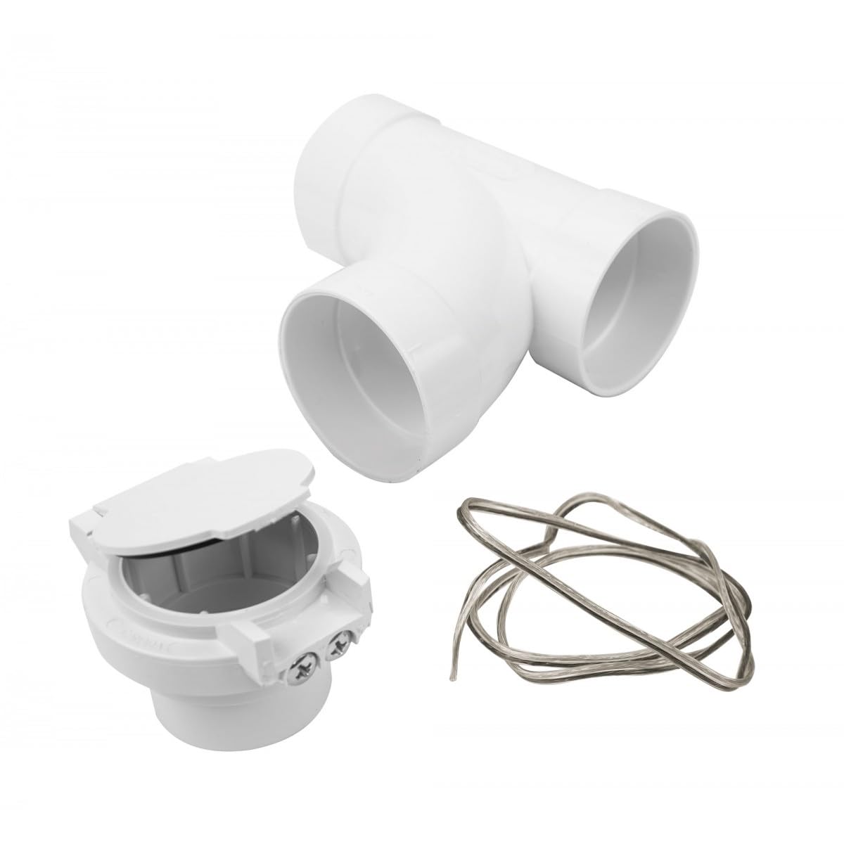 OVO KIT-INSV-01 Utility Valve Kit for Central Vacuum System - White | Includes Essential Components for Easy Installation | Perfect for Home Cleaning & Maintenance
