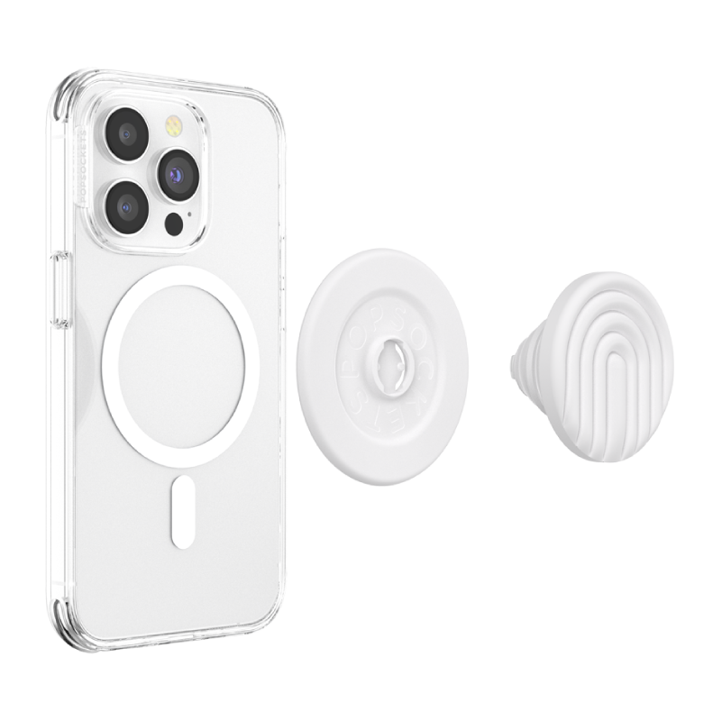 MagSafe Compatible Coconut Creme PopGrip - Swappable Phone Grip & Stand for iPhone 12/13/14 Pro/Max, Perfect for Hands-Free Viewing, Gaming & Selfies