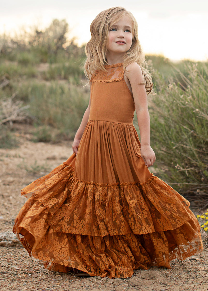 Catrin Dress in Marigold - Flowy Summer Midi Dress for Women | Perfect for Beach Vacations, Date Nights & Casual Outings