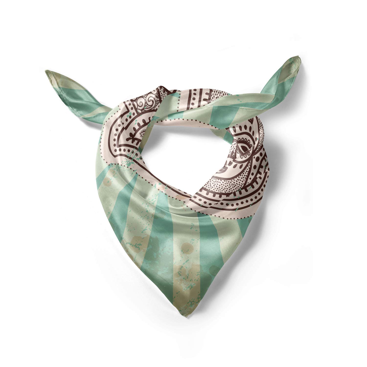 Ambesonne Mandala Head Scarf - Boho Hair Wrap & Handkerchief for Women - Perfect for Yoga, Beach, Travel & Head Covering Accessories