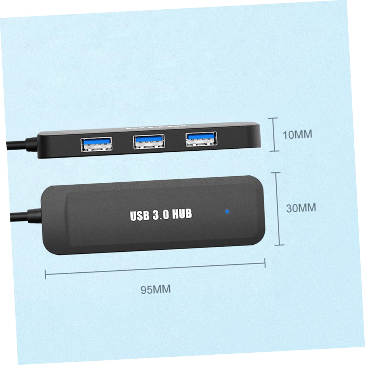 OSALADI 4-Port USB Hub 3-Pack - USB Splitter, USB Extender & USB Adapter for Laptop, PC, Mac - Expand Connectivity for Keyboard, Mouse, Flash Drive | Home Office & Gaming Setup Accessories