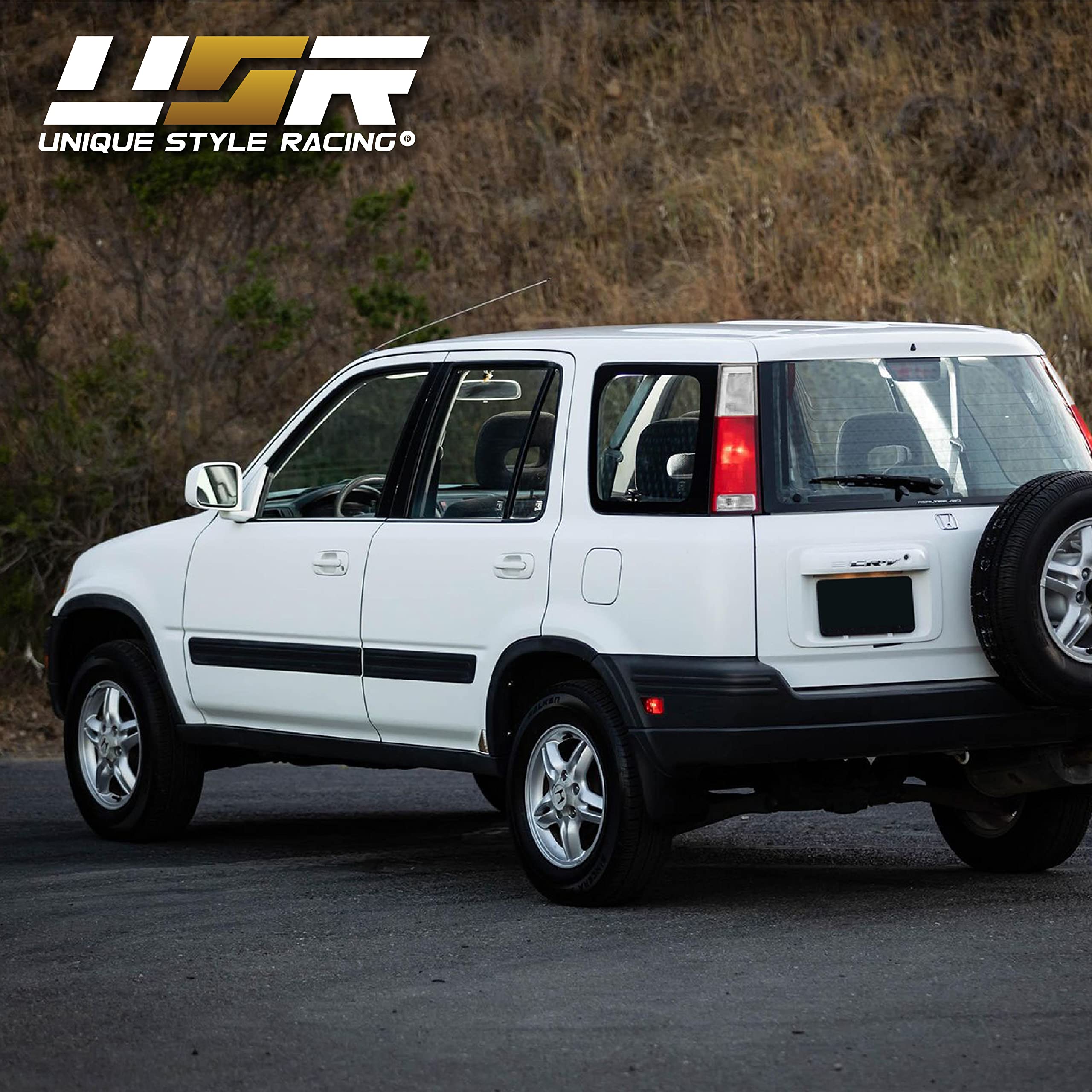 USR DEPO JDM Style Red/Clear Lens Tail Lights - Compatible with 1997-2001 Honda CR-V (First Gen) | Left + Right Rear Lamps Set | Upgrade Your Car's Style & Night Visibility