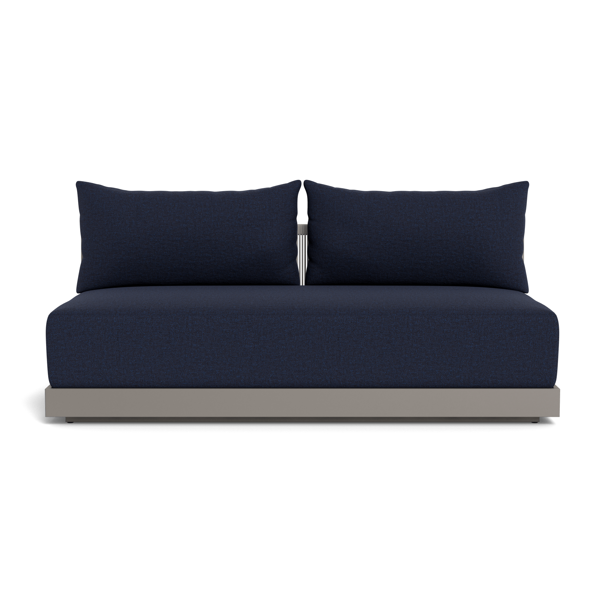 Antigua 2-Seat Armless Sofa - Modern Compact Loveseat for Small Spaces, Living Room, Apartment, or Office - Comfortable Fabric Upholstery for Relaxing and Lounging
