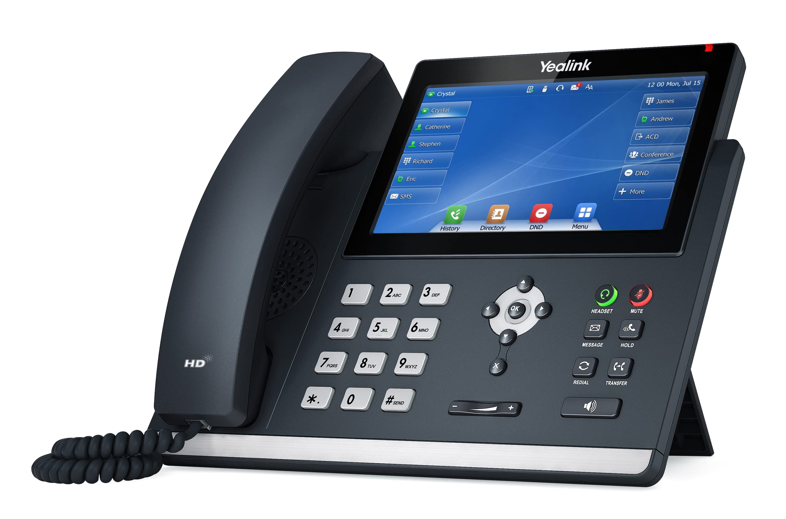 Yealink T48U IP Phone with Power Adapters | 1 Year Warranty | Unlocked VoIP Phone for Business & Home Office | Compatible with Any VoIP Provider | Ideal for Remote Work & Call Centers