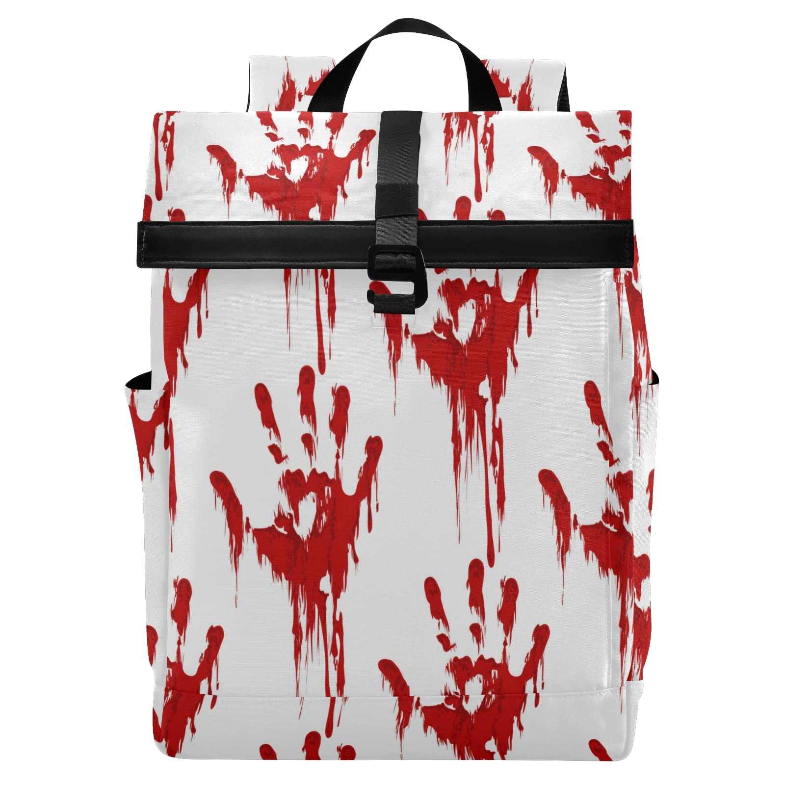 KFBE Halloween Scary Bloody Zombie Travel Laptop Backpack - Water Resistant Roll Top Business Computer Bag for Work, School & Cosplay (20841065)