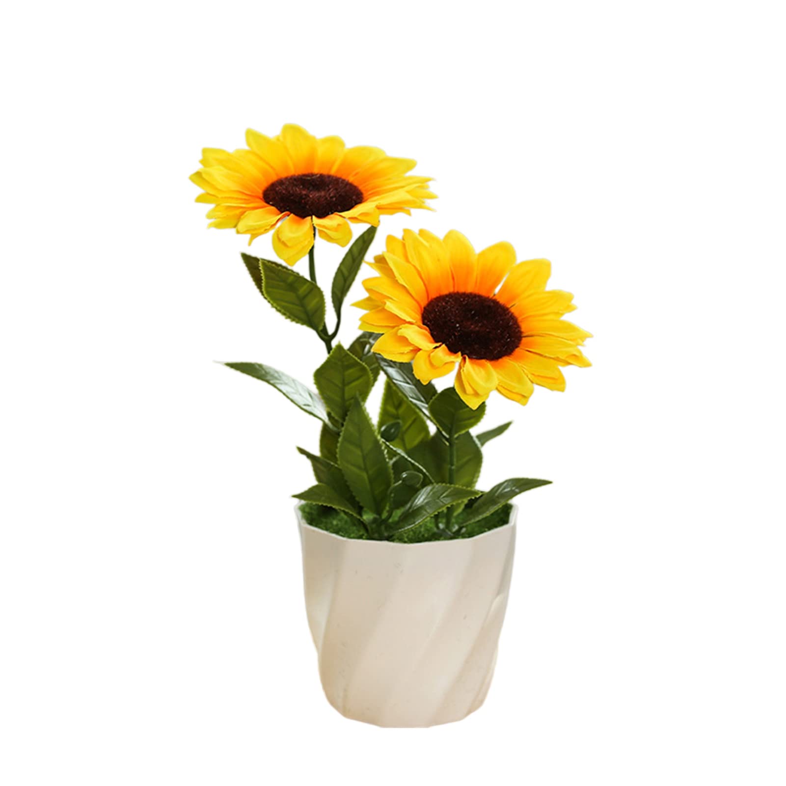 Unizhouxi Artificial Fake Flowers - Realistic Fake Potted Plants for Home Decor, No Watering Reusable Faux Flowers in Yellow | Perfect for Living Room, Office & Wedding Centerpieces