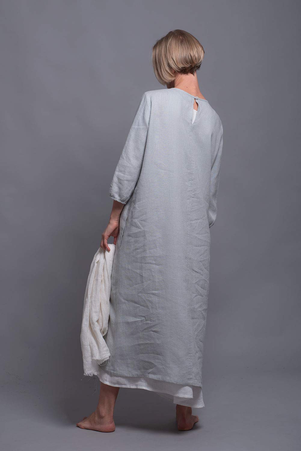 Stylish NIKA Women's Long Sleeve Maxi Dress with Pockets - Plus Size Linen Summer Dress in 31 Colors | Perfect for Beach Vacations, Date Nights & Casual Outings