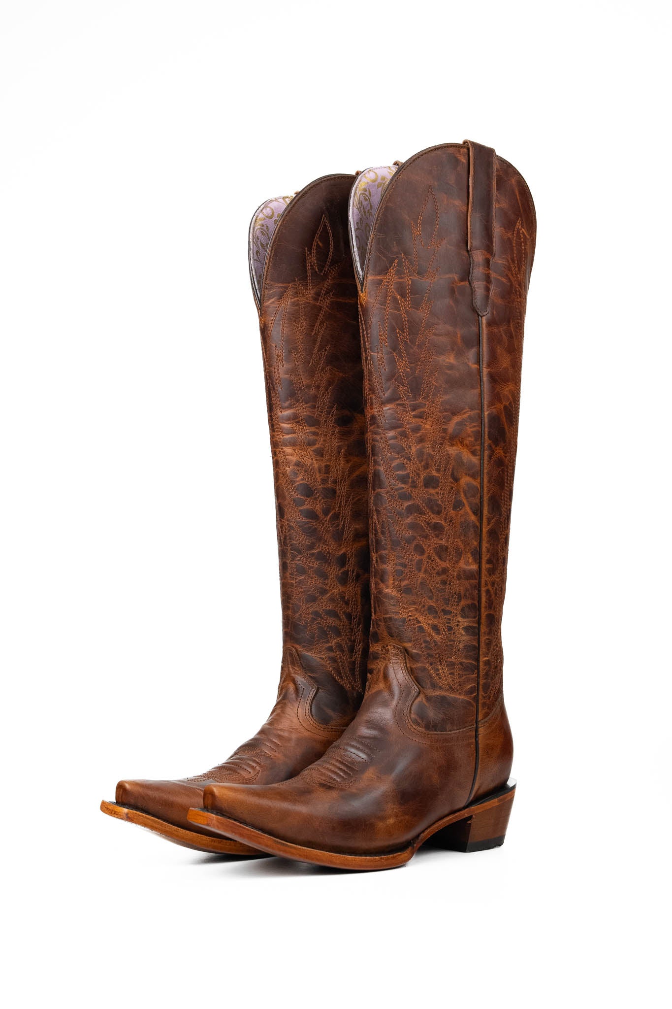 Valentina Tall Neutral Snip Toe Cowgirl Boots for Women - Western Riding & Country Fashion Boots for Everyday Wear