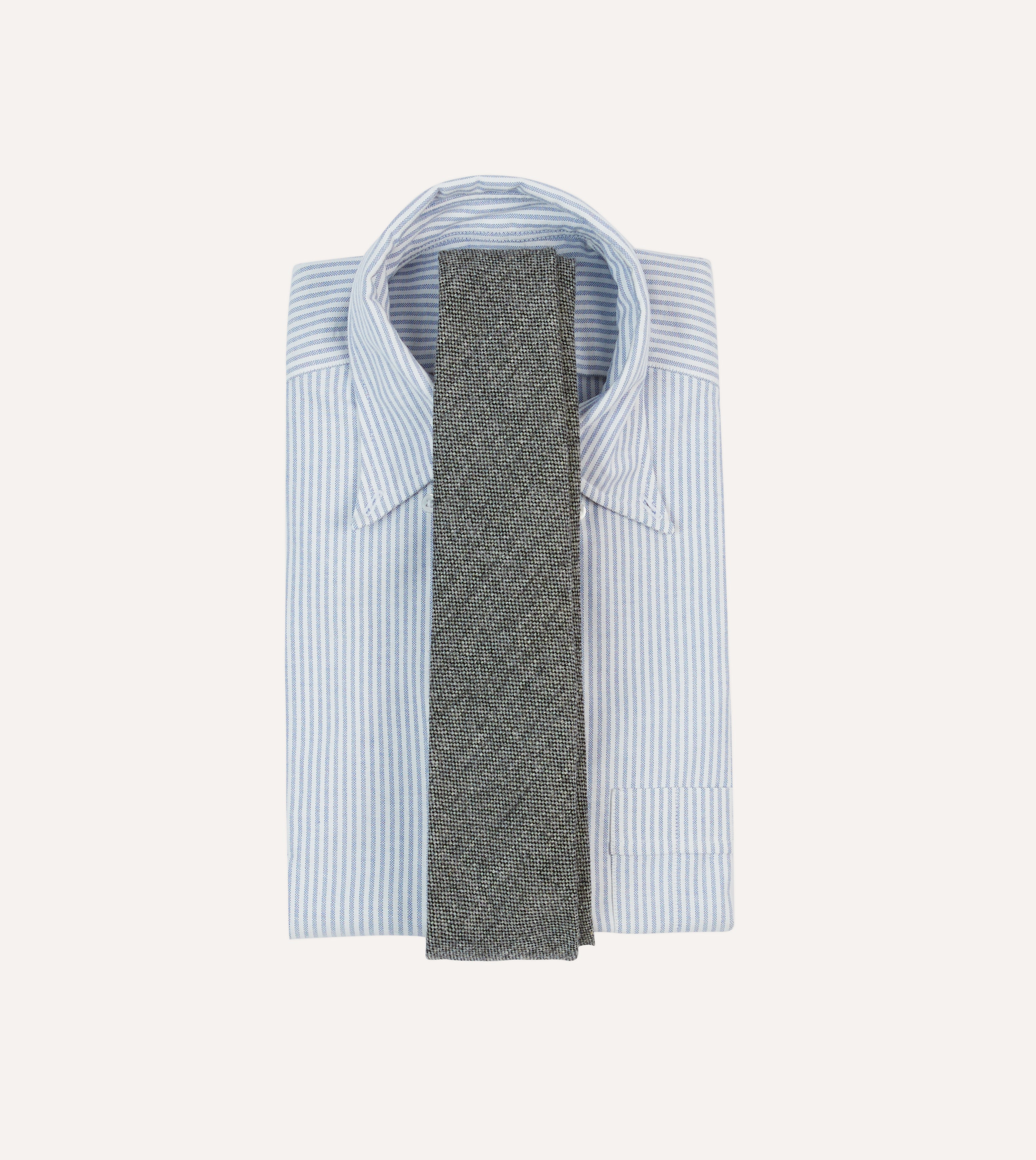 Premium Grey Shetland Wool Tipped Necktie for Men - Classic Business & Formal Wear Accessory for Weddings, Office & Special Occasions
